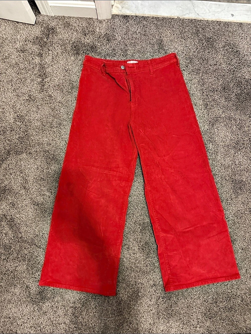 Red Wide Leg Pants